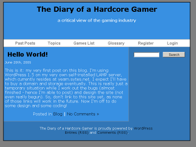 Diary of a Hardcore Gamer Image